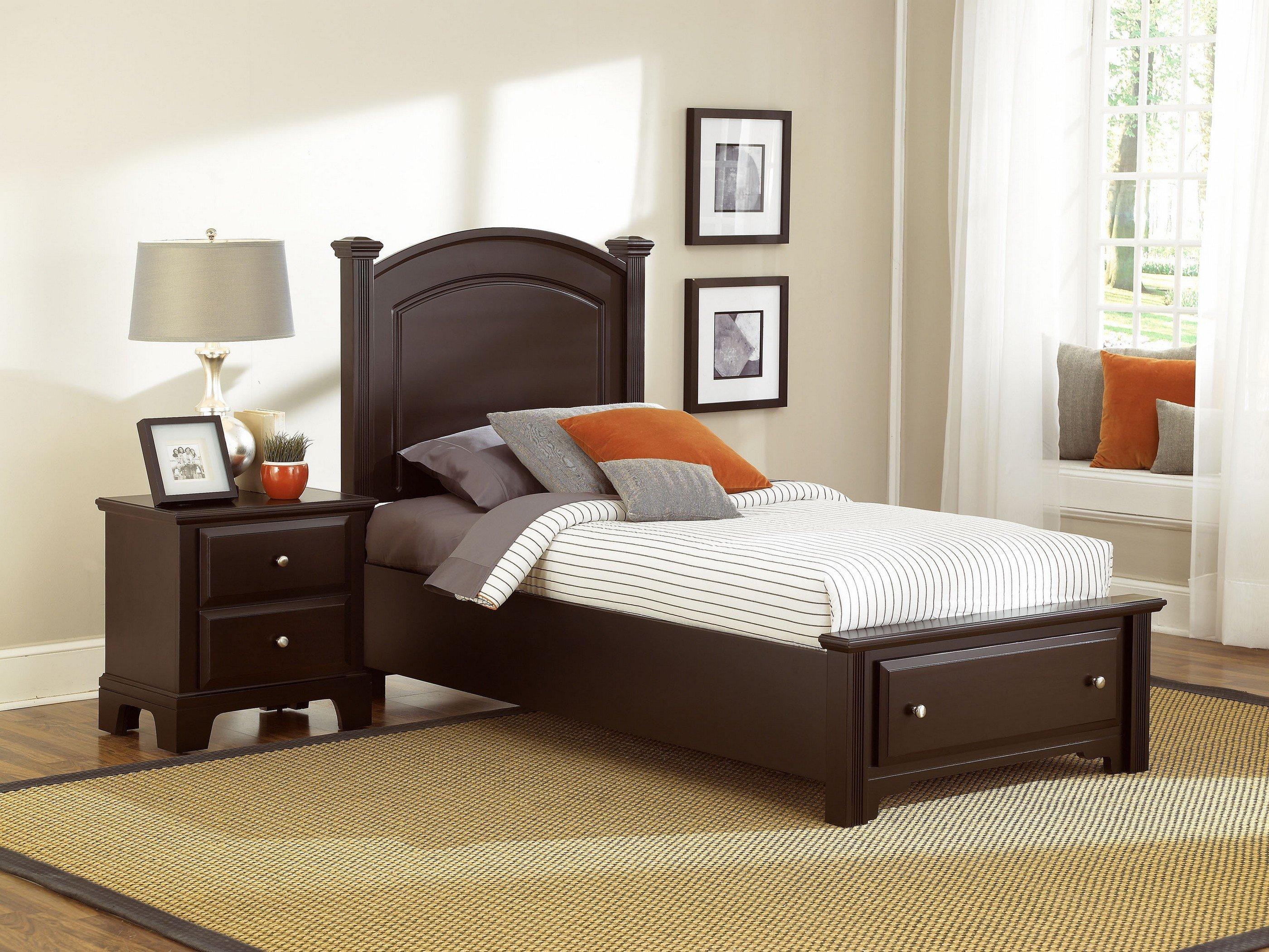Vaughan Bassett Hamilton Twin Panel Storage Bed Belfort Furniture